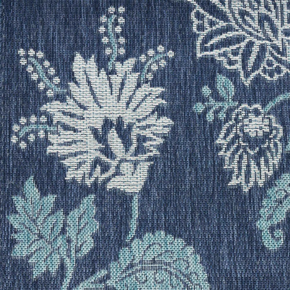 Nourison Garden Oasis GOA03 Navy 6&#39; x 9&#39; Indoor/Outdoor Area Rug, , large