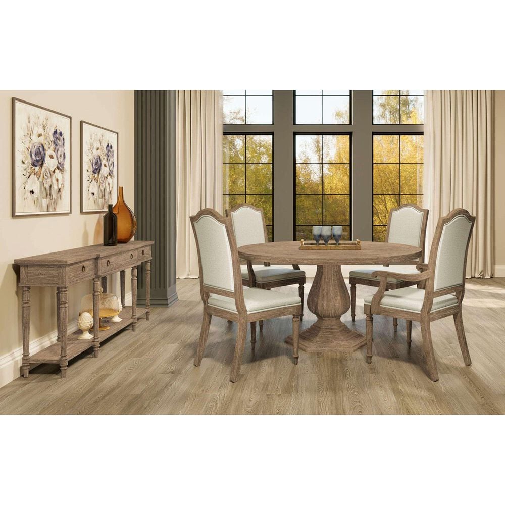 Hekman Chateaux 3-Drawer Sofa Table in Brown, , large