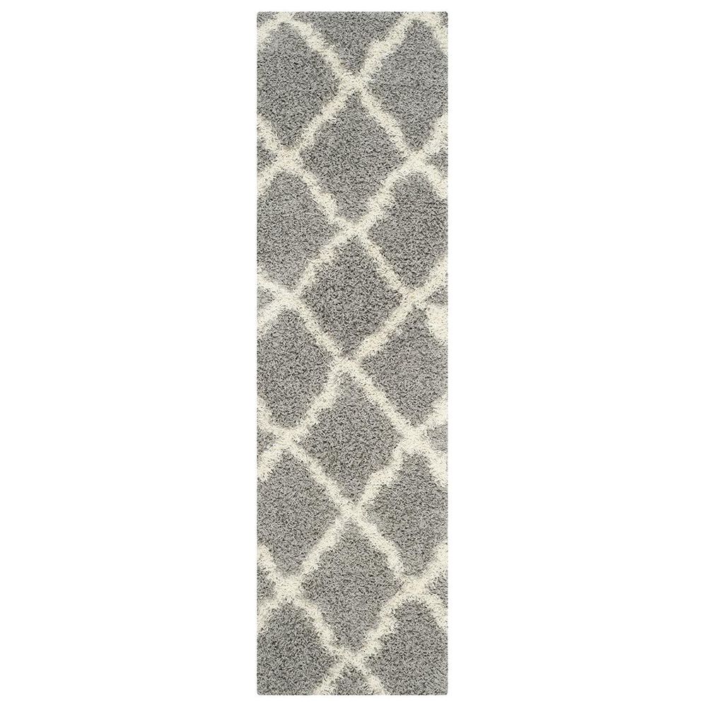 Safavieh Dallas Shag SGD257G-210 2"3" x 10" Grey/Ivory Runner, , large