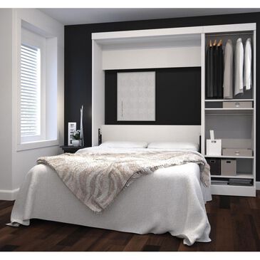 Bestar Nebula 84" Full Wall Bed Kit in White, , large