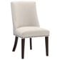 Linon Home Decor Adler Side Chair with Neutral Fabric Cushion in Espresso, , large