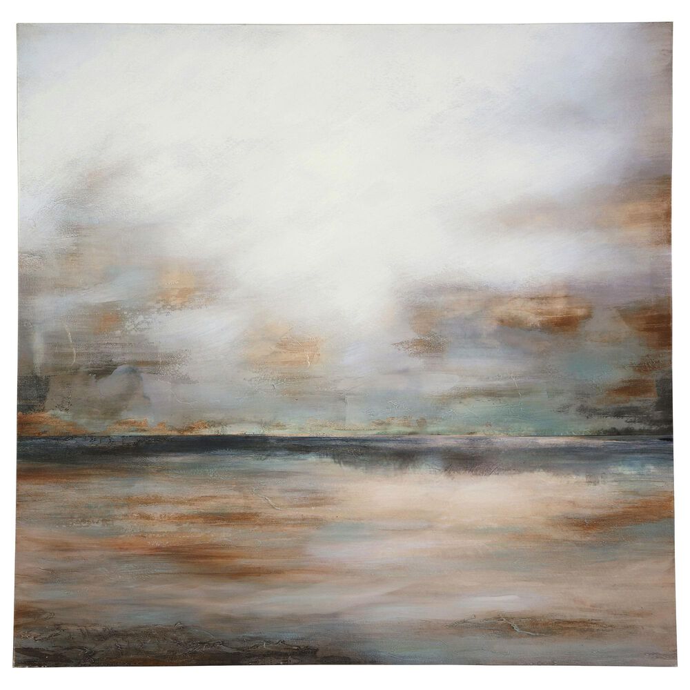 Ashley Weatheridge 35.63" x 35.38" Wall Art in Orange and Gray, , large
