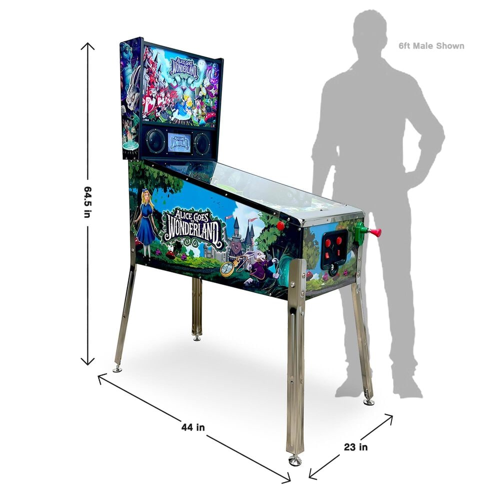 Stern Pinball Alice Goes to Wonderland Pinball Machine- Black, , large