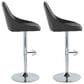 LumiSource Diana Adjustable Barstool with Black Faux Leather Upholstery in Chrome (Set of 2), , large