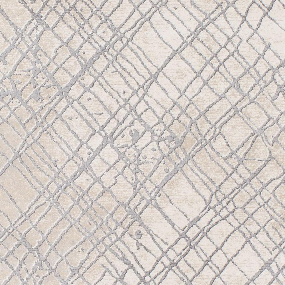 Surya Tibetan TBT-2314 2&#39; x 3&#39; Gray, Cream and Taupe Runner, , large