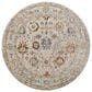 Surya Reina Light Gray, Cream, Denim, Rust, Mustard, Olive and Tan 5"3" Round Area Rug, , large