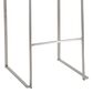 Lumisource Fuji High Back Barstool with Grey Fabric in Stainless Steel (Set of 2), , large