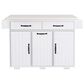 HOMLUX 44" Kitchen Island with Trash Can Storage Cabinet in White, , large