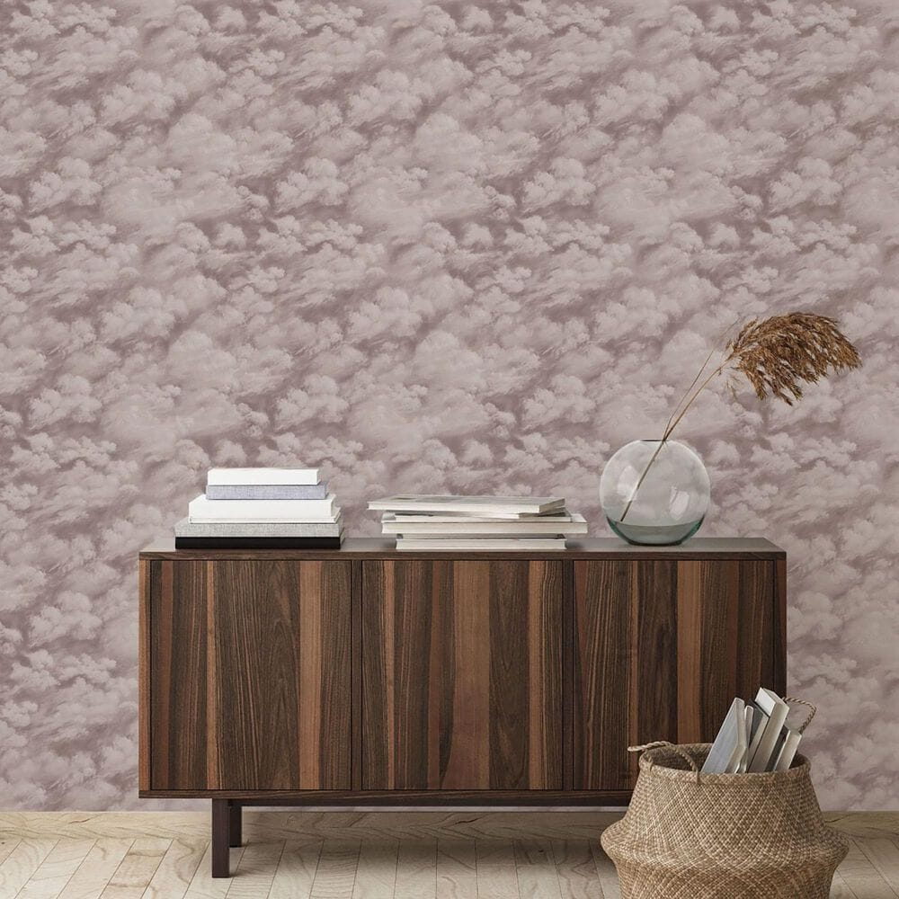 Tempaper Clouds Fog Grey Peel and Stick Wallpaper, , large