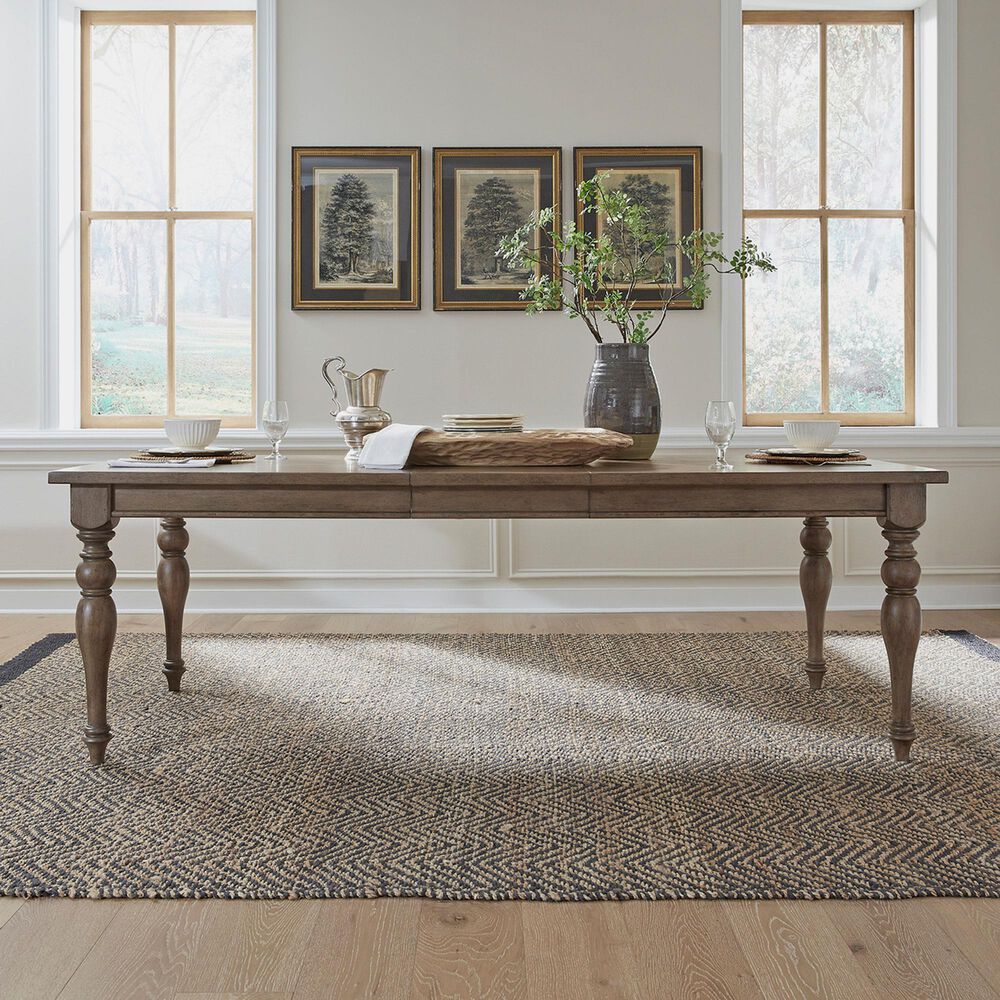 Liberty Furniture Americana Farmhouse Dining Table in Dusty Taupe - Table Only, , large