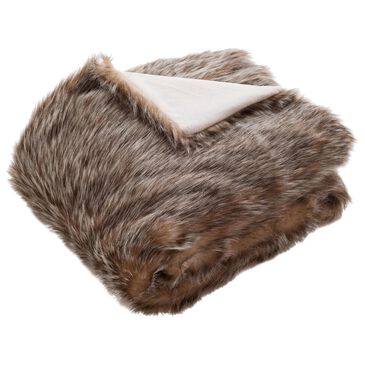 Safavieh Dusty Fur Queen Throw in Grey, , large