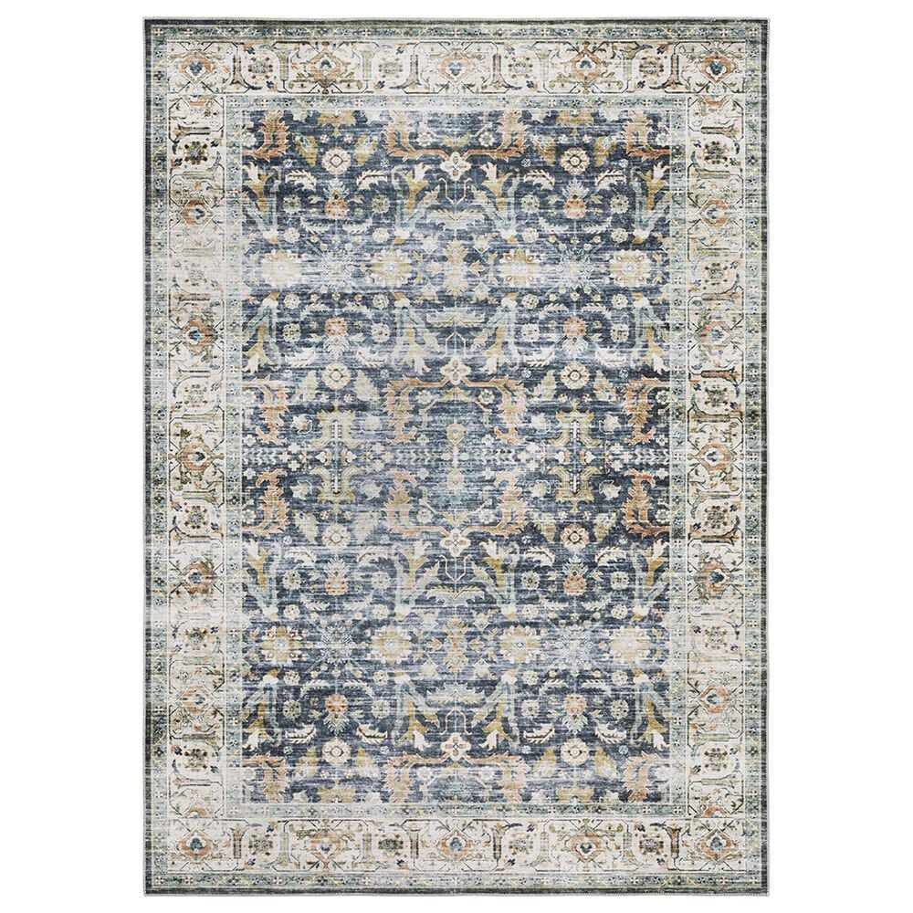 Oriental Weavers Charleston Distressed CHA05 7"6" x 10" Blue Area Rug, , large