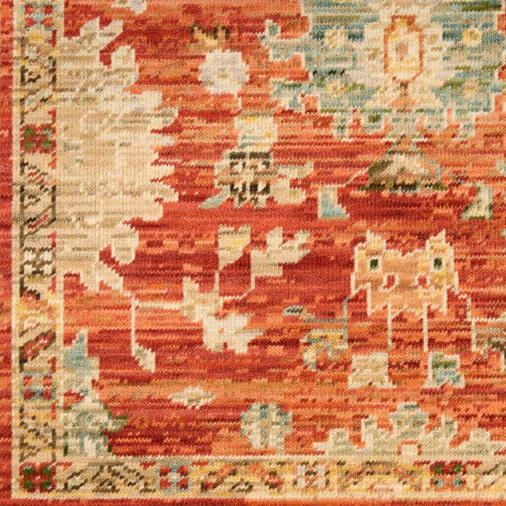 Nourison Antique Bloom Brick 5'6" x 8'6" Area Rug, , large