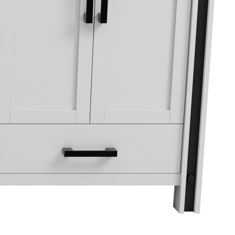 Lexora Home Ziva 72" Double Bathroom Vanity in White with 2 cm White Quartz Top and Rectangular Sinks, , large