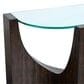 Nicolette Home Beckham Console Sofa Table in Rustic Tavern and Clear, , large