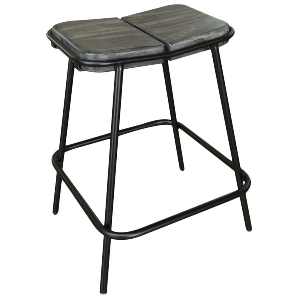 Fallridge Moro 24" Counter Stool in Warm Gray and Black, , large