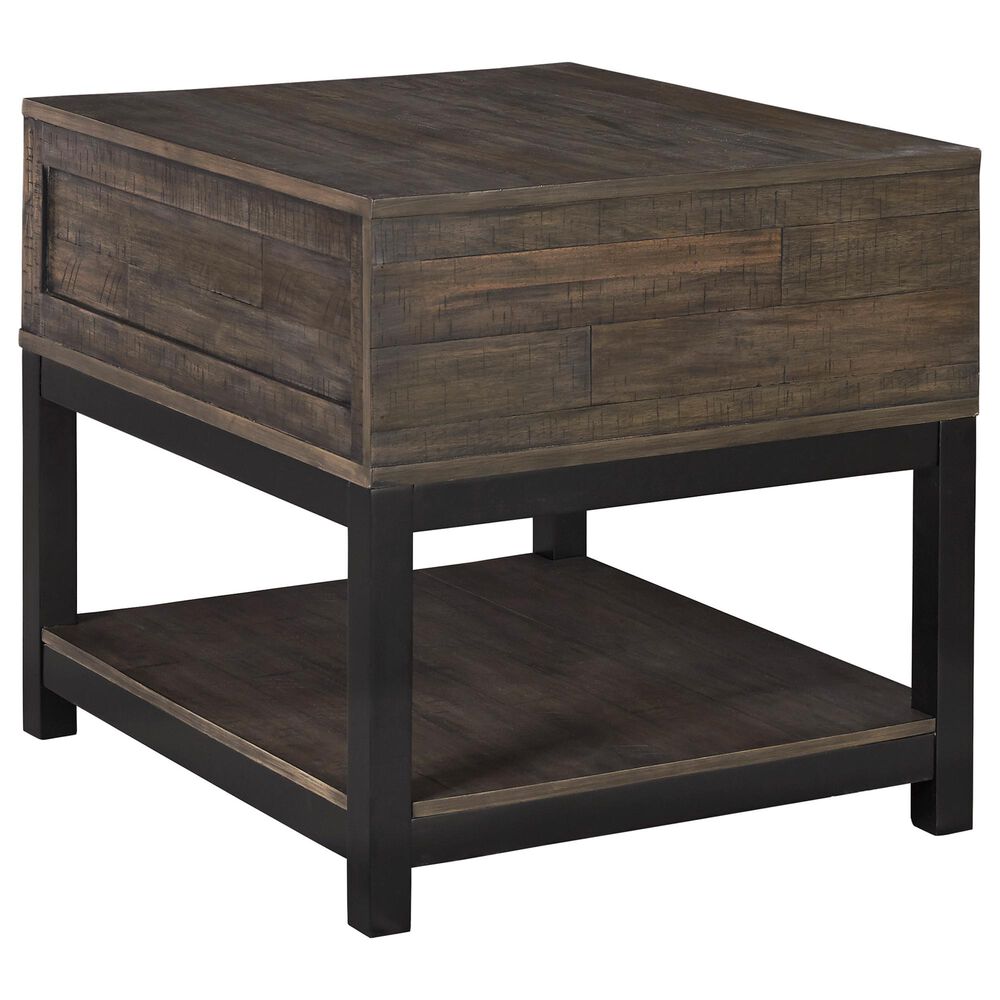 Ashley Johurst Rectangular End Table in Grayish Brown and Black, , large
