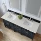 James Martin Vanities Brittany 72" Double Bathroom Vanity in Black Onyx with 3 cm Lime Delight Quartz Top and Rectangular Sinks, , large