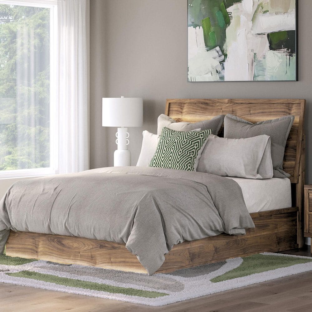 Ashley Chirason Queen Platform Bed in Warm Natural Brown, , large