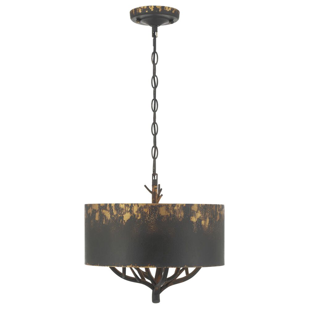 Golden Lighting Arboreal 4-Light Pendant in Antique Black, , large