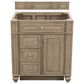 James Martin Vanities Bristol 30" Single Bathroom Vanity in White Washed Walnut with 3 cm White Zeus Quartz Top and Rectangular Sink, , large