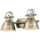 Golden Lighting Duncan 2-Light Bath Vanity in Aged Brass, , large