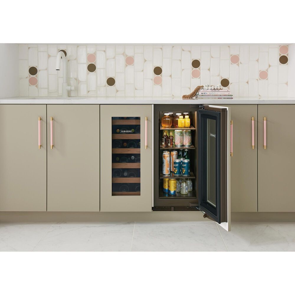 Sub Zero 3.1 Cu. Ft. Designer Undercounter Beverage Center with Right Hinge and Glass Door in Panel Ready, , large