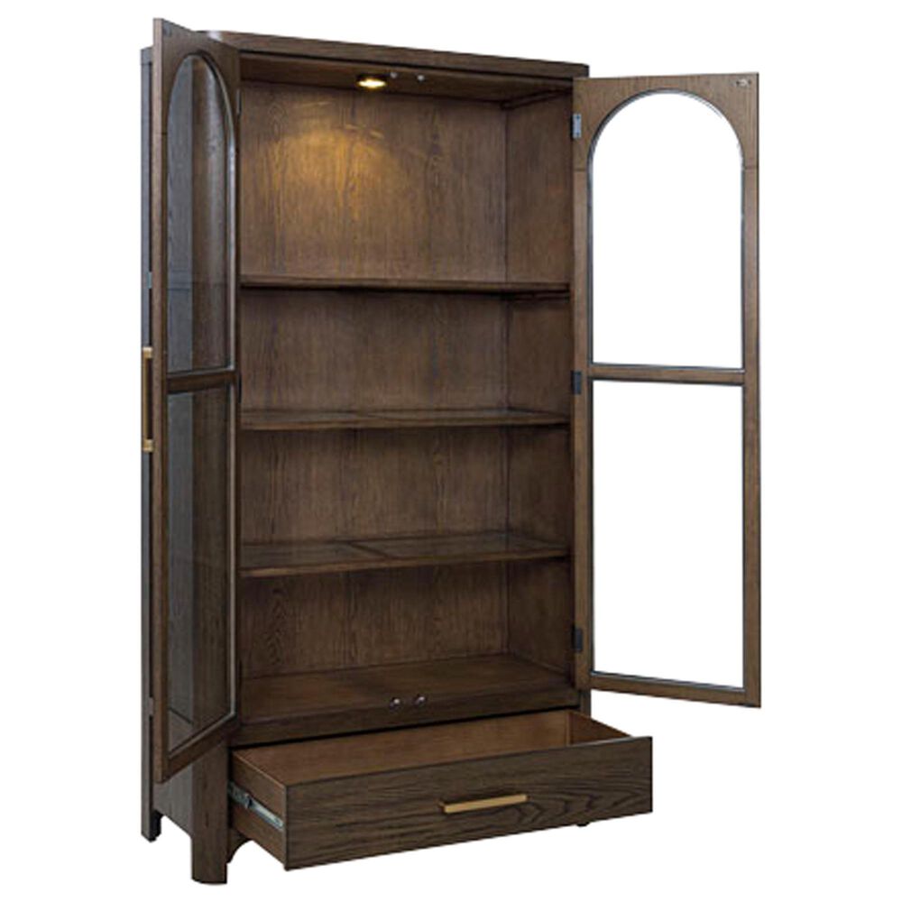 Ashley Radkin Display Cabinet in Burnished Brown, , large