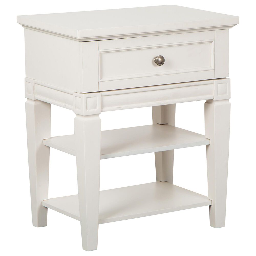Nicolette Home Willowbrook 1-Drawer Nightstand in Egg Shell White, , large