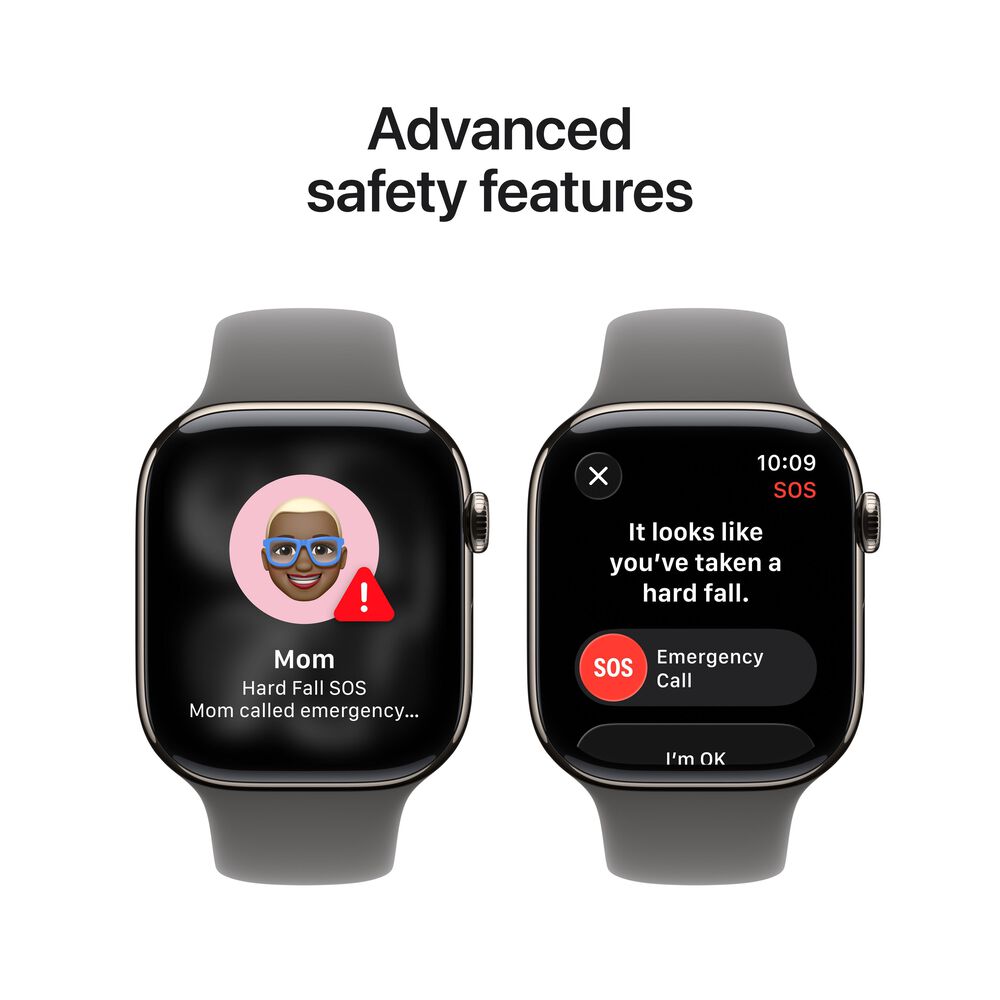 Apple Watch Series 11 &#40;GPS+Cellular&#41; 46mm Natural Titanium Case with Stone Gray Sport Band - M/L - Natural - &#40;2025&#41;&#40;Pre-Order&#41;, , large