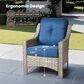 HOMLUX Outdoor Arm Chair in Navy Blue (Set of 2), , large