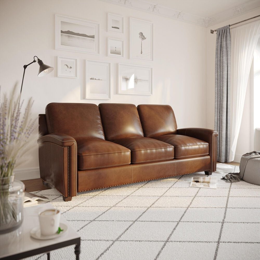 Sienna Designs Leather Sofa in Tumbleweed, , large