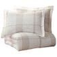 Levtex Waffle Plaid 3-Piece King/California King Comforter Set in Taupe and Cream, , large