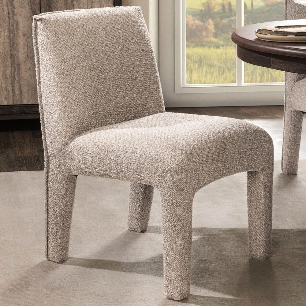 Classic Home Branzon Upholstered Dining Side Chair in Sandy Brown, , large