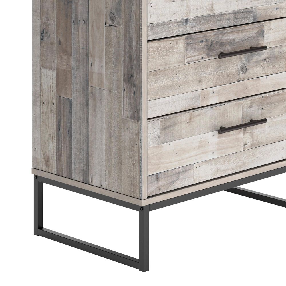 Ashley Neilsville 5-Drawer Chest in Whitewash and Dark Brown, , large