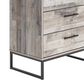 Ashley Neilsville 5-Drawer Chest in Whitewash and Dark Brown, , large