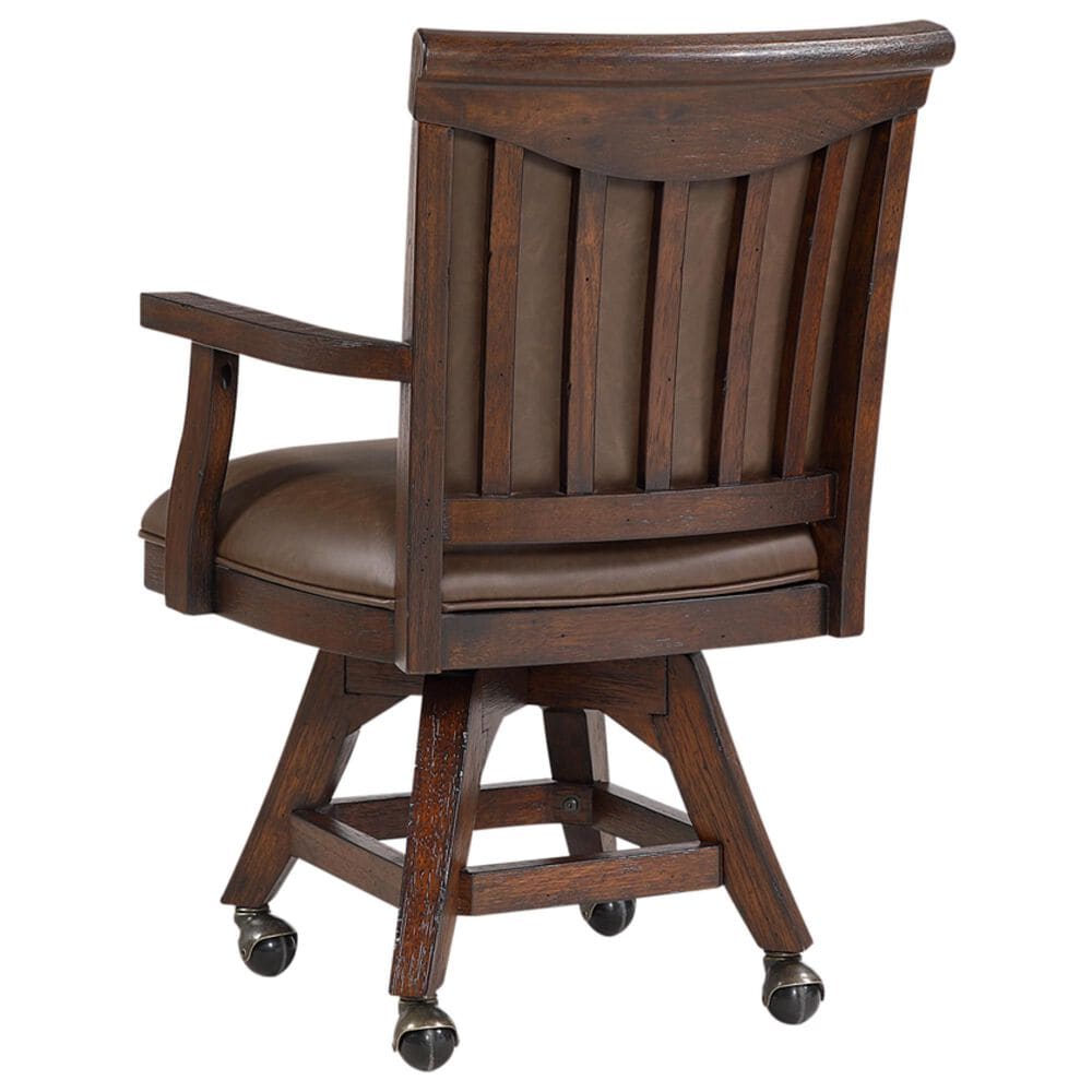 ECI FURNITURE Gettysburg 5-Piece Game Table Set in Distressed Dark, , large