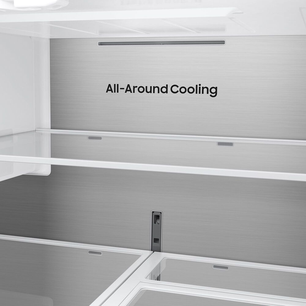 Samsung Bespoke AI 29 Cu. Ft. French Door Refrigerator with Zero Clearance Fit and Sphere Ice in Matte Black Steel, , large