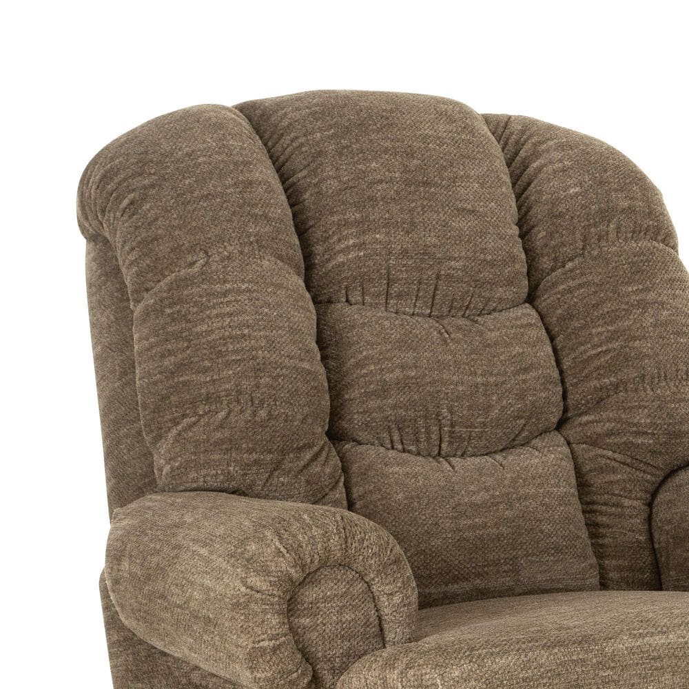 Homestretch King Comfort Big Man Push Back Recliner in Mack Camel, , large