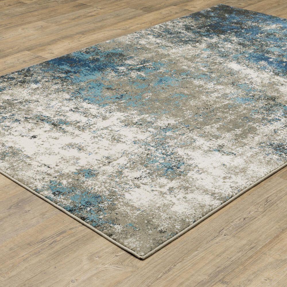 Oriental Weavers Venice Rimini 5&#39;3&quot; x 7&#39;3&quot; Blue and Beige Area Rug, , large