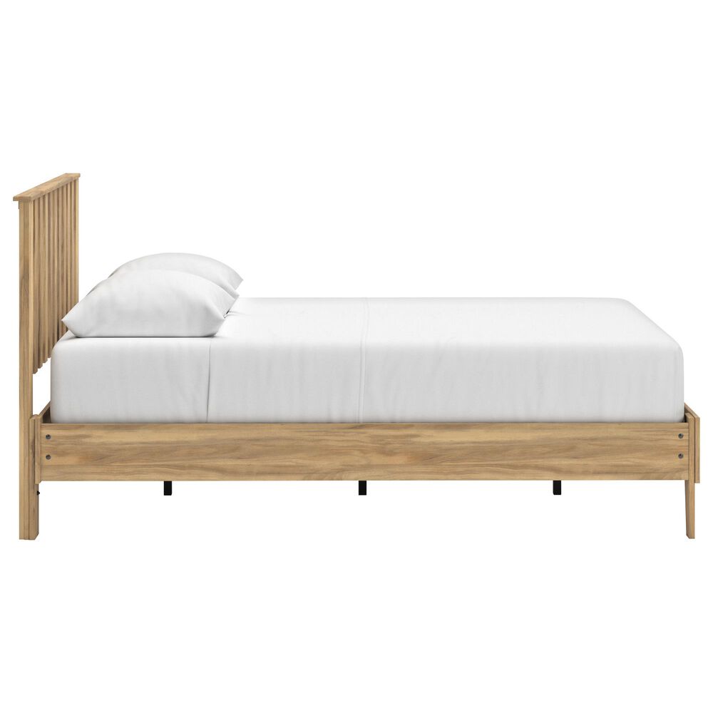 Ashley Bermacy Queen Platform Bed in Light Brown, , large