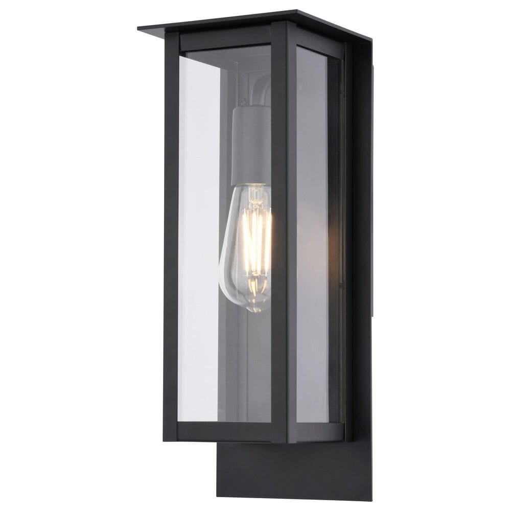 Vaxcel Burr Ridge 1-Light Outdoor Wall Sconce in Matte Black, , large