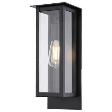 Vaxcel Burr Ridge 1-Light Outdoor Wall Sconce in Matte Black, , large