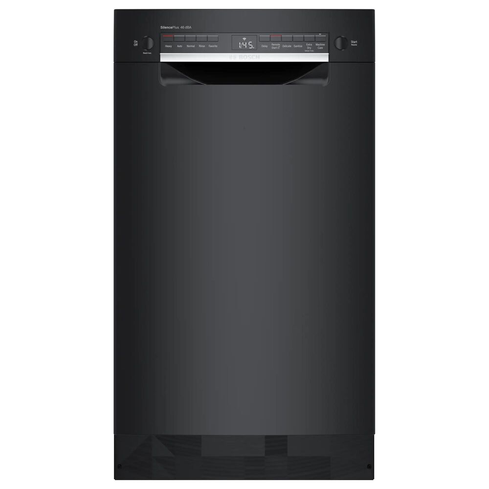 Bosch 300 Series 18" Recessed Handle Dishwasher in Black, , large