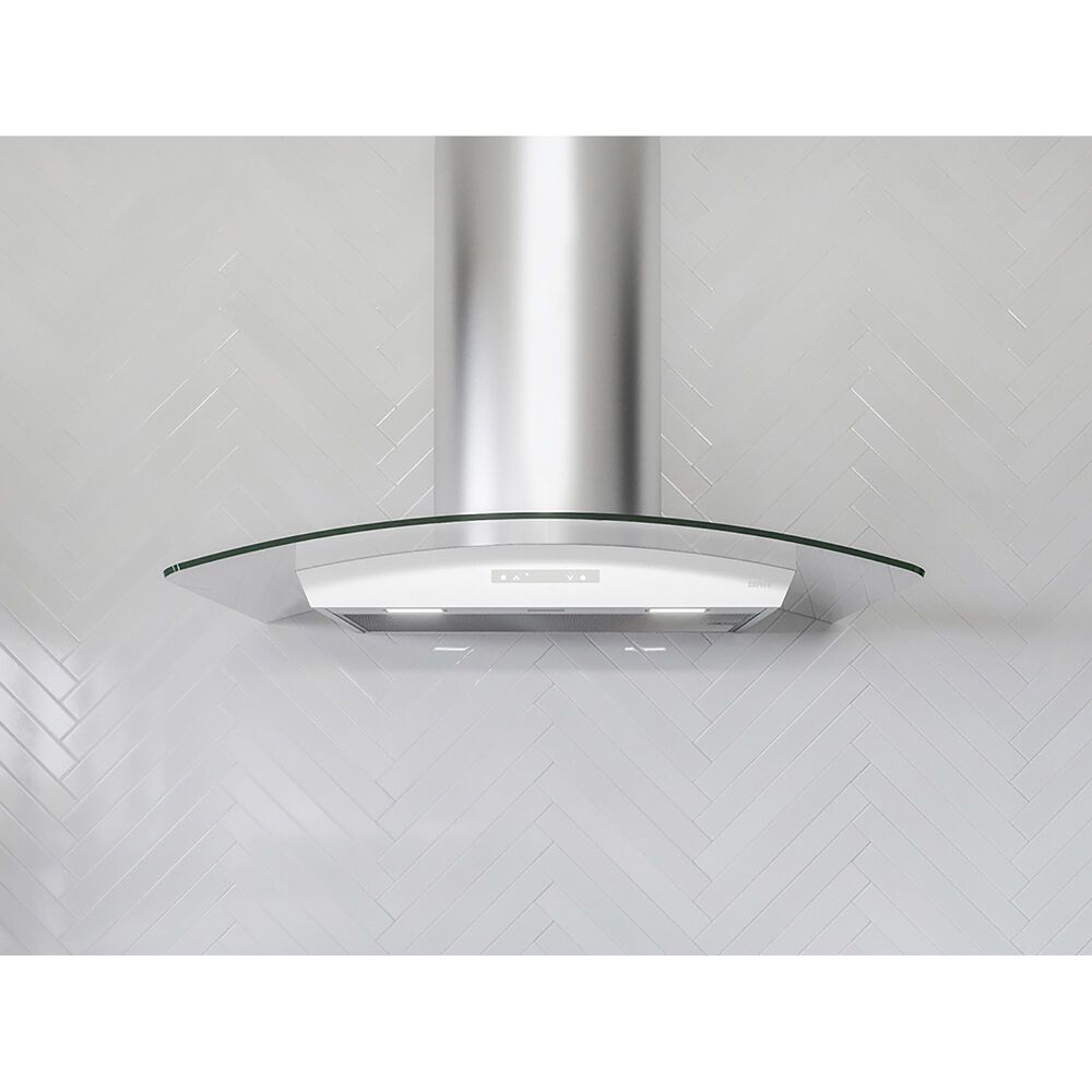 Zephyr Milano 36" Wall Range Hood in Stainless Steel and Glass, , large