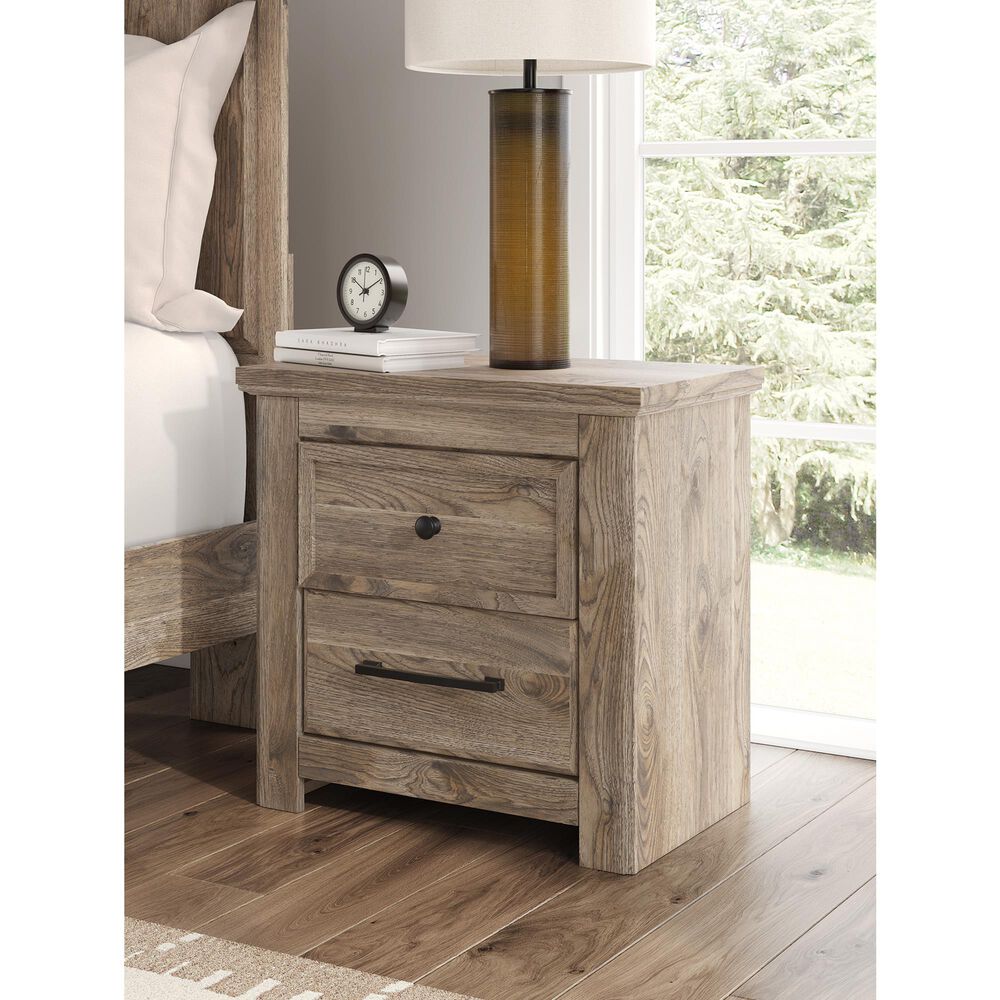 Ashley Rusticott 2-Drawer Nightstand in Brown, , large