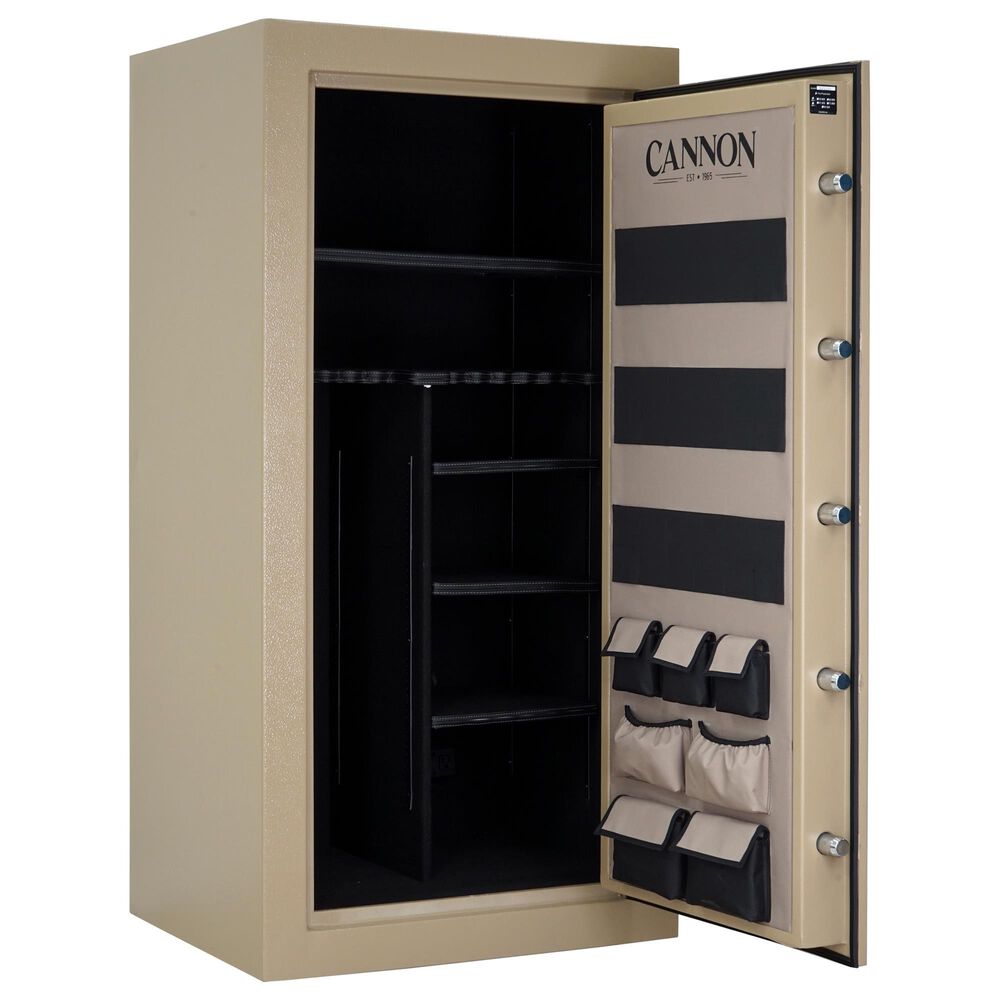 Cannon Force Series 38-Gun Fireproof Gun Safe with Electronic Lock in Hammertone Desert Sand, , large