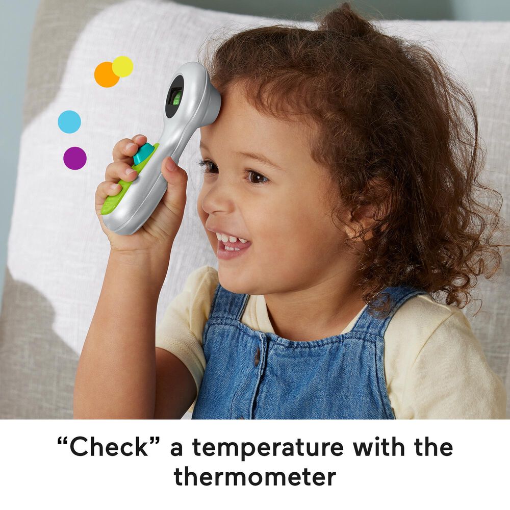 Fisher Price Medical Kit 7-Piece Doctor Toys Preschool Pretend Set, , large