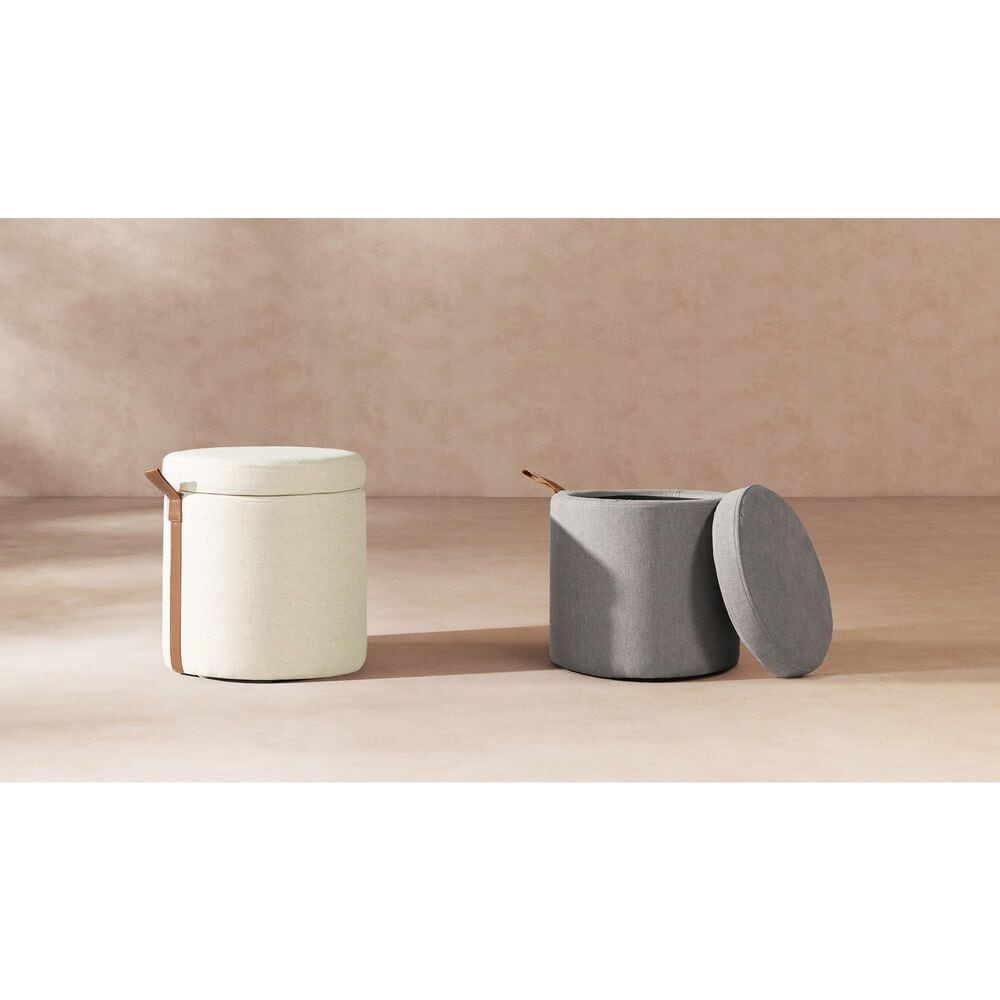 Jennifer Taylor Home Brandy Ottoman with Storage in Uptown Gray, , large