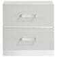 New Heritage Europa 4 Piece Wood King Panel Bedroom Set with Nightstand in White, , large